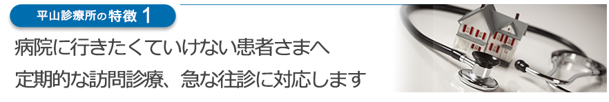 病院に行きたくていけない患者さまへ定期的な訪問診療、急な往診に対応します